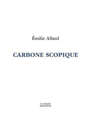 cover image of Carbone scopique
